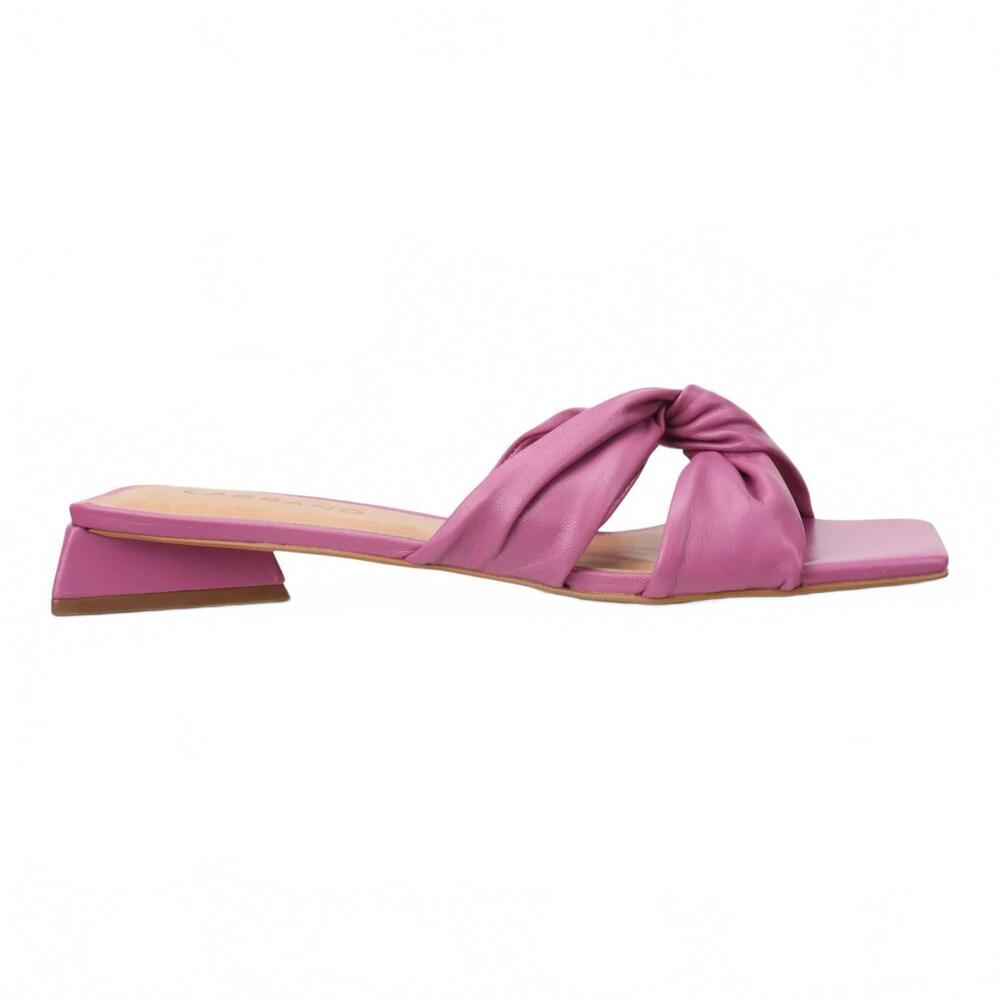 NEW CARRANO women's serenity leather slide sandal in amora